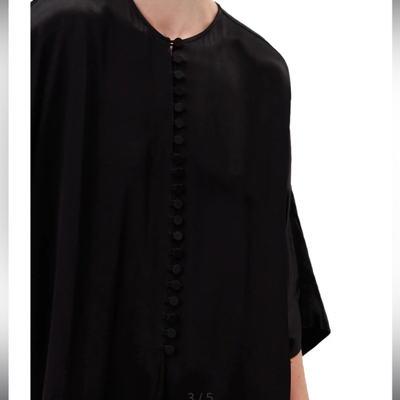 Ganni Printed Satin Midi Dress - Picture 4 of 7